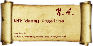 Nádassy Angelina névjegykártya